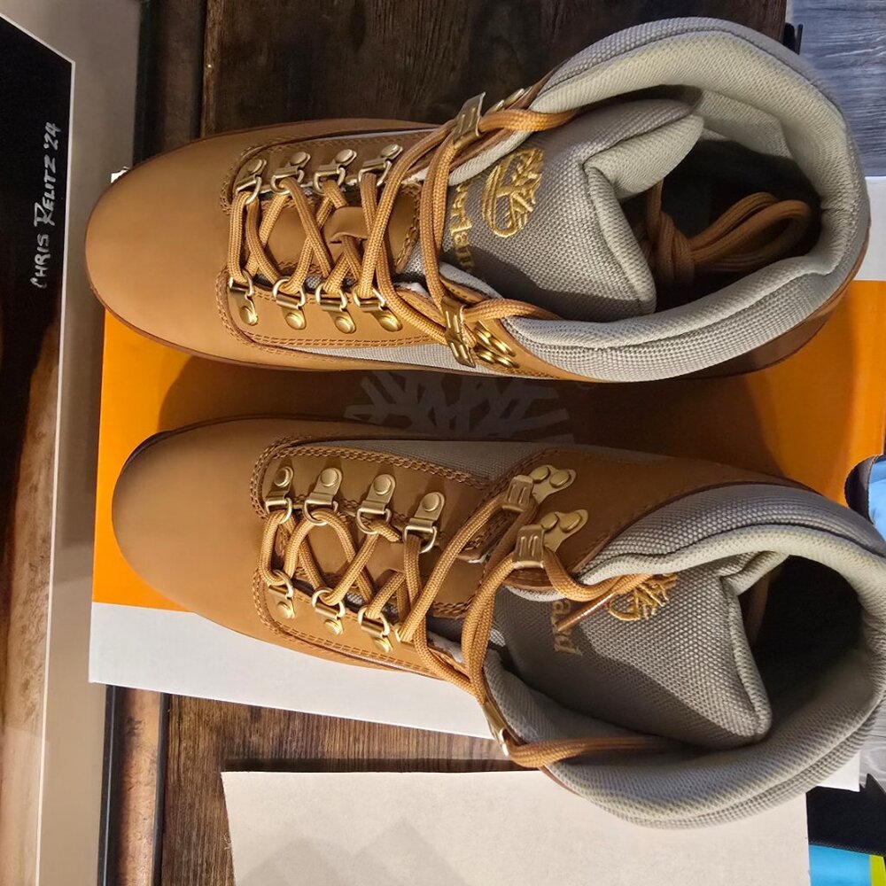 Timberland Euro Hiker Mid Lace Boot Wheat Nubuck (TB0A28GY 754) Men's Size 10.5 - Picture 8 of 15